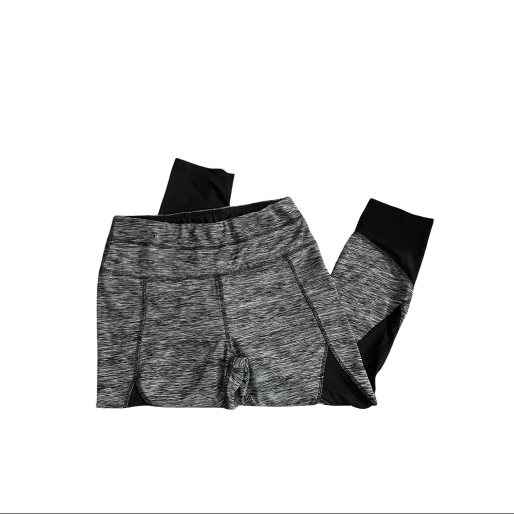 Athletic Leggings, Black and Grey